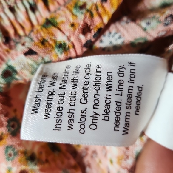 Blouse Retro Floral Long sleeves V-neckline Pink Size 3X SONOMA - Picture 14 of 14